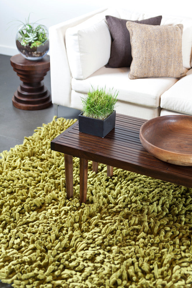Montaro Contemporary Area Rug, Green, 5'x7'6"