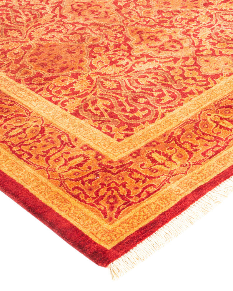 Mogul, One-of-a-Kind Hand-Knotted Area Rug Orange, 3'0"x9'1"