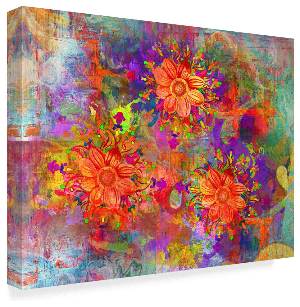 "Flowers Design A" by Ata Alishahi, Canvas Art, 47"x35"