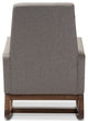 Yashiya Mid-Century Gray Fabric Upholstered Rocking Chair