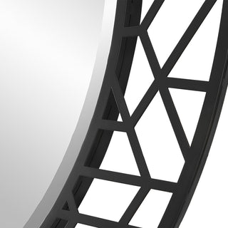 Uttermost 09907 Mosaic 40" Diameter Circular Framed Bathroom - Satin Black