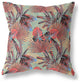 16" Red Yellow Tropical Indoor Outdoor Throw Pillow