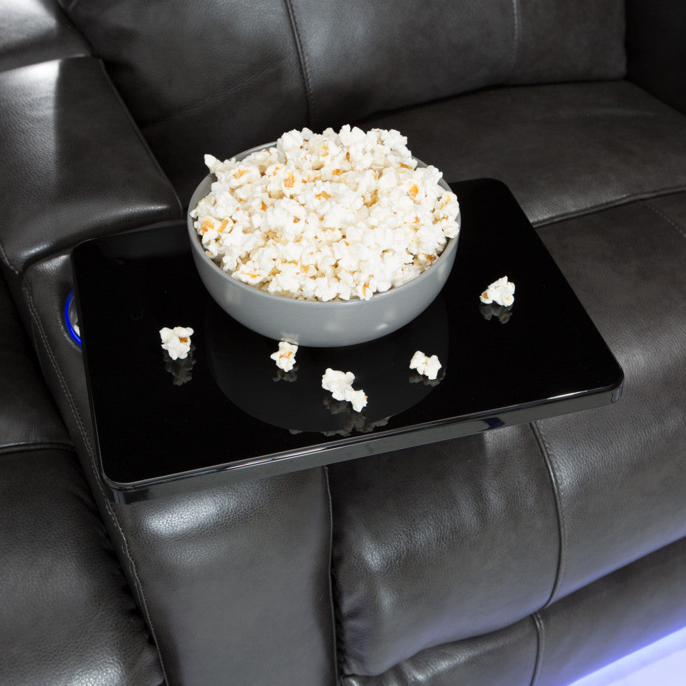 Seatcraft Monterey Home Theater Seating, Dark Gray, Row of 4 With Loveseat