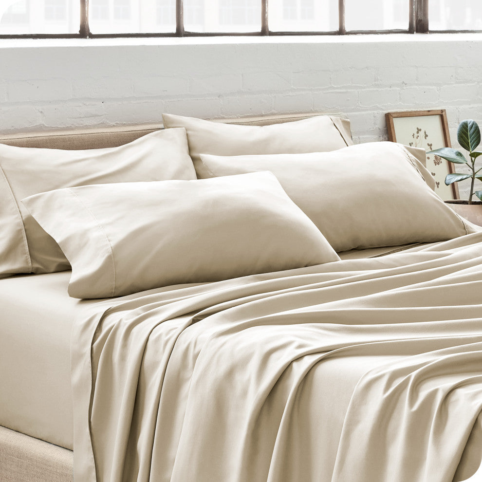 Bare Home Microfiber Pillowcases - Multi-Pack, Sand, Standard, Set of 4