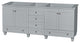 Acclaim Oyster Gray Double Vanity, 80", No Countertop, No Sink