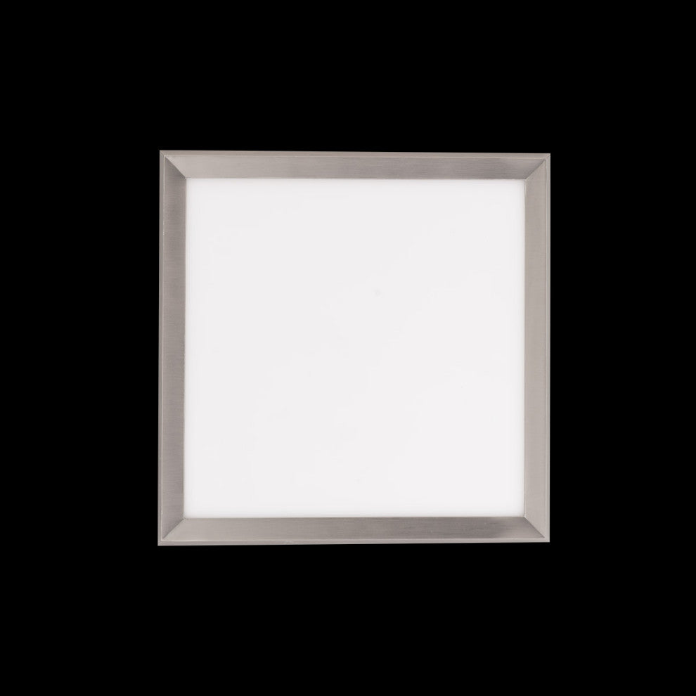 Argo 11" LED Square Flush Mount 3000K, Brushed Nickel