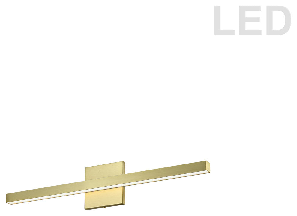 Aged Brass Modern Vanity With White Acrylic