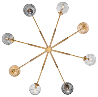 Fredrick Ramond Oberon Large Adjustable Single Tier Chandelier, Heritage Brass