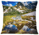 Stunning Mountains in Rila Lakes District Landscape Printed Pillow, 18"x18"
