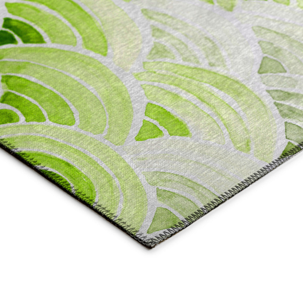 Indoor/Outdoor Seabreeze SZ5 Lime-In Machine Washable 8' x 8' Round Rug