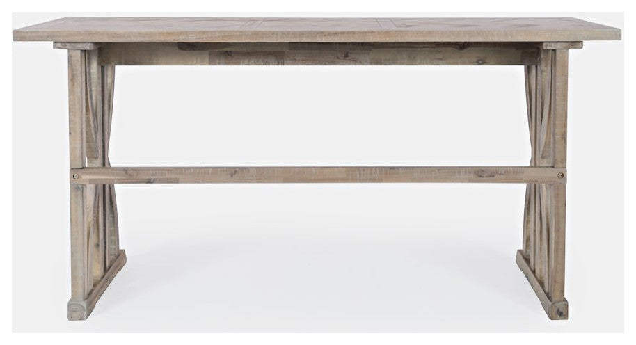 Herringbone Counter Height Four Piece Console 74 Dining Table Set