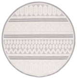 Safavieh Cottage Collection COT208A Rug, Ivory/Grey, 6'7" X 6'7" Round
