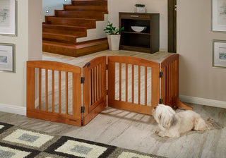 Ruffluv Single Panel Pet Gate, Medium 24", Chestnut