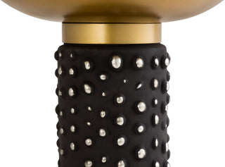 Blaze Glass/Brass Side Table - Antique Brass
