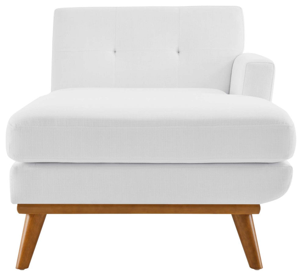 Accent Sofa Chaise Chair, Fabric, White, Modern, Living Lounge Hotel Hospitality
