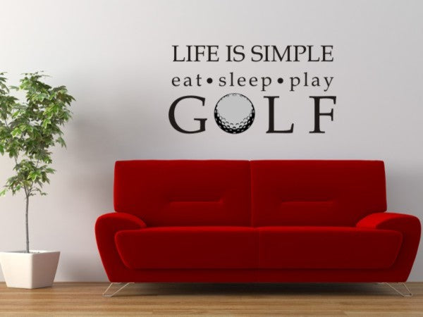 Life Wall Decal is Simple-Golf Wall Decal, 22", Grass