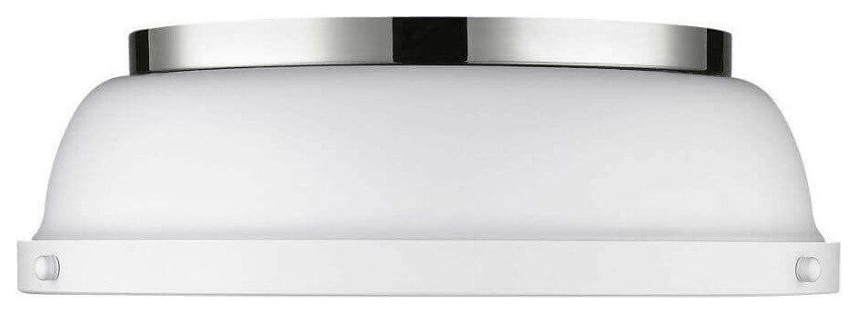 Krauss 2-Light 14" Simple Dome Flush Mount