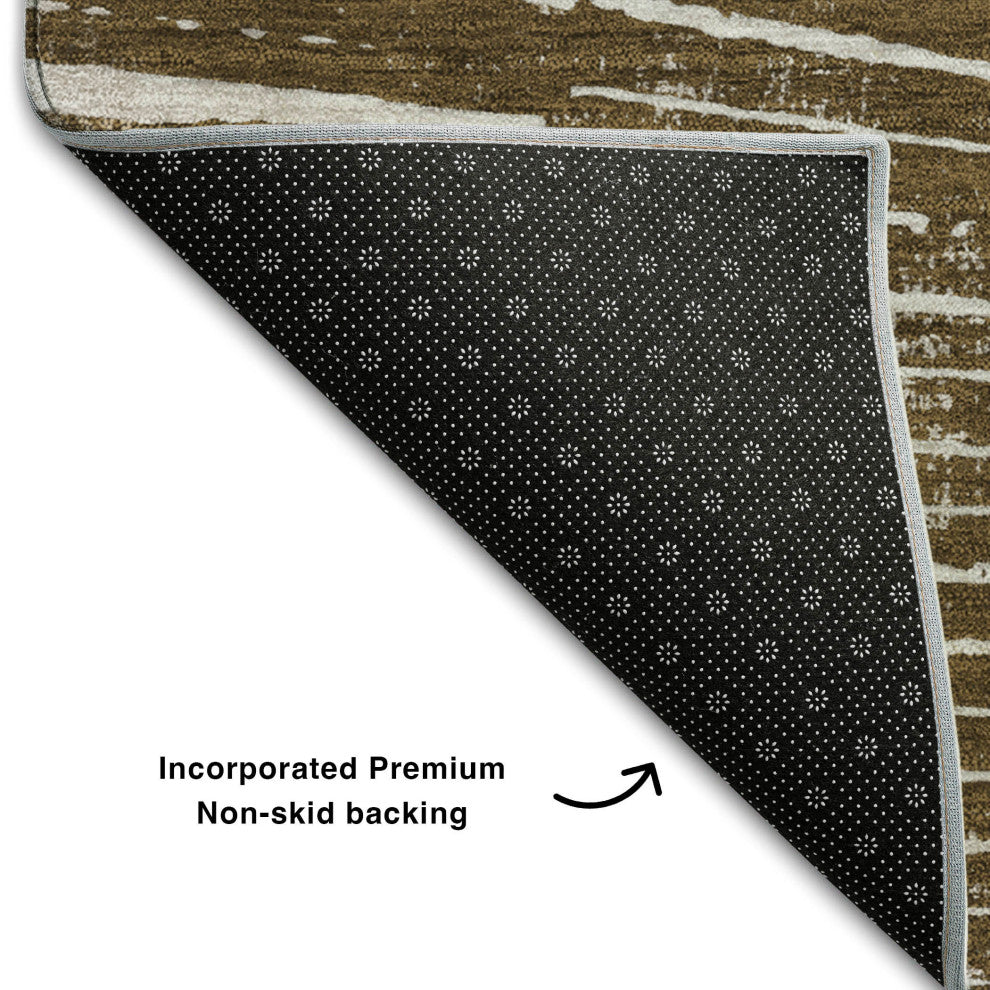 Premium Machine Washable Mayfield AMF542 Chocolate 8' x 10' Rug