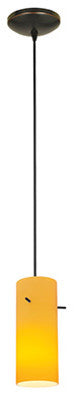 Access Lighting 28030-3C/AMB Cylinder 1 Light LED Pendant - 4"W - Oil Rubbed