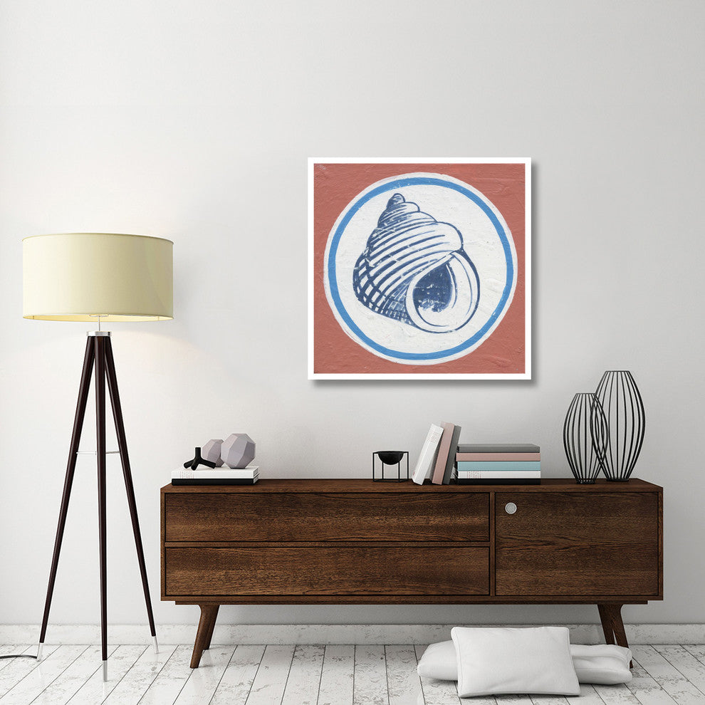 "Summer Shells III" Digital Paper Print by Kathrine Lovell, 38"x38"
