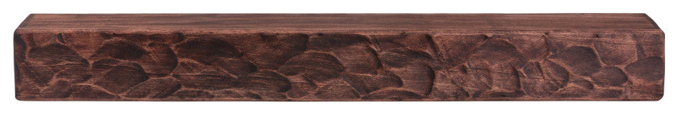 Rough Hewn Fireplace Shelf Mantel, Mahogany, 36"