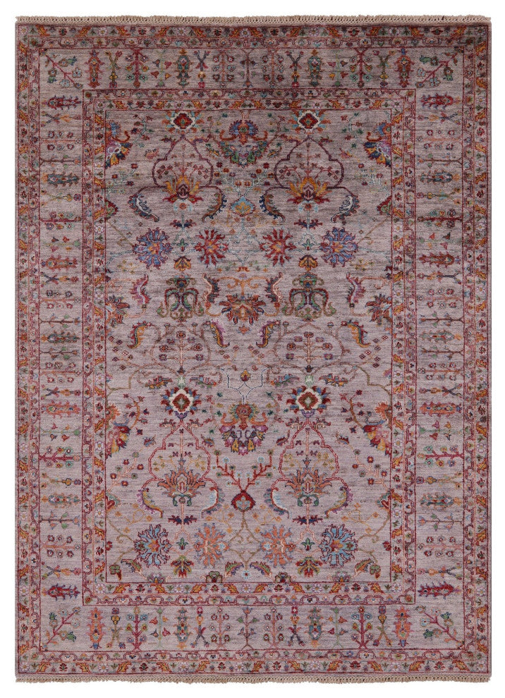 5' 9" X 7' 10" Hand-Knotted Persian Tabriz Rug Q7612