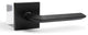 Modern Heavy Duty Designer Interior Door Lever - Crosby Collection, Matte Black, Double Dummy