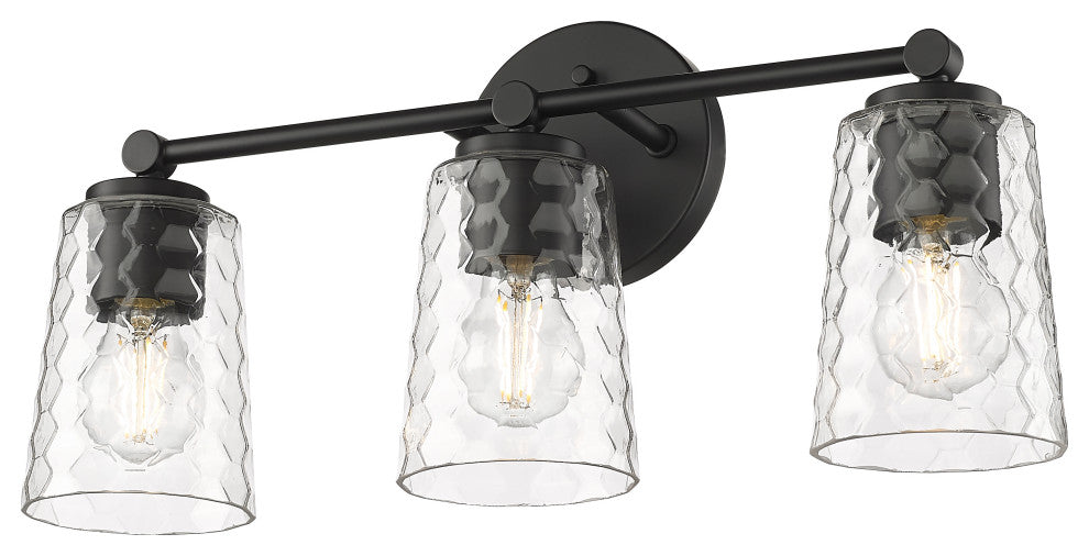 3 Light 20 in. Matte Black Vanity Light