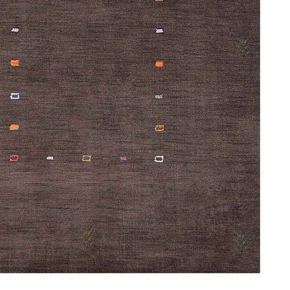 HAND KNOTTED LOOM WOOL ECO-FRIENDLY AREA RUGS - Rectangle, Brown, Contemporary