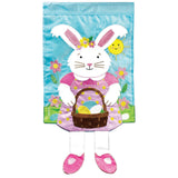 Crazy Leg Girl Bunny Double Applique 24"