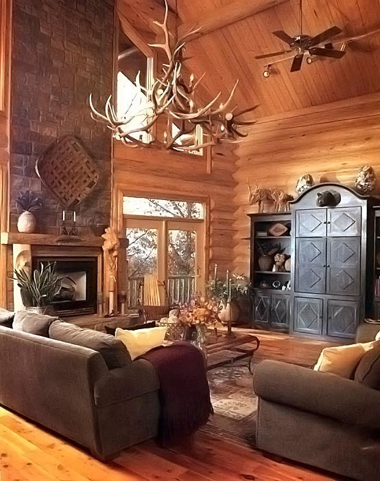 Real Antler Elk Royal Crown Deer Chandelier Light