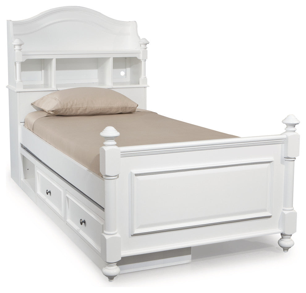 Daphne Bookcase Bed, Twin, Underbed Storage Drawers