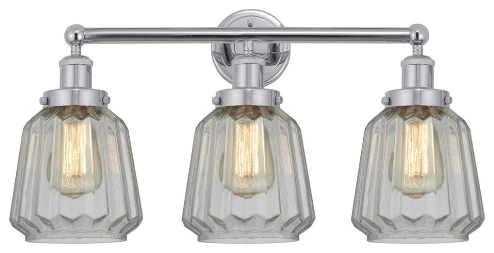 Chatham 3-Light 24.5" Bath Vanity-Light Polished Chrome