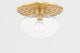 New Paltz 1-Light Semi Flush Aged Brass