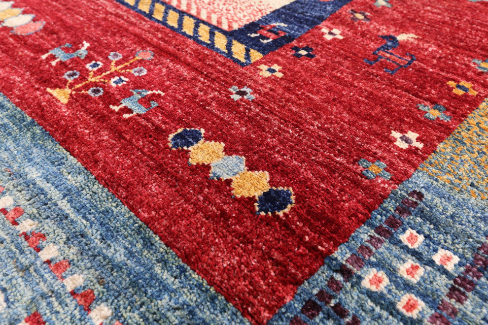 8' 2" X 9' 7" Tribal Persian Gabbeh Handmade Rug Q5546