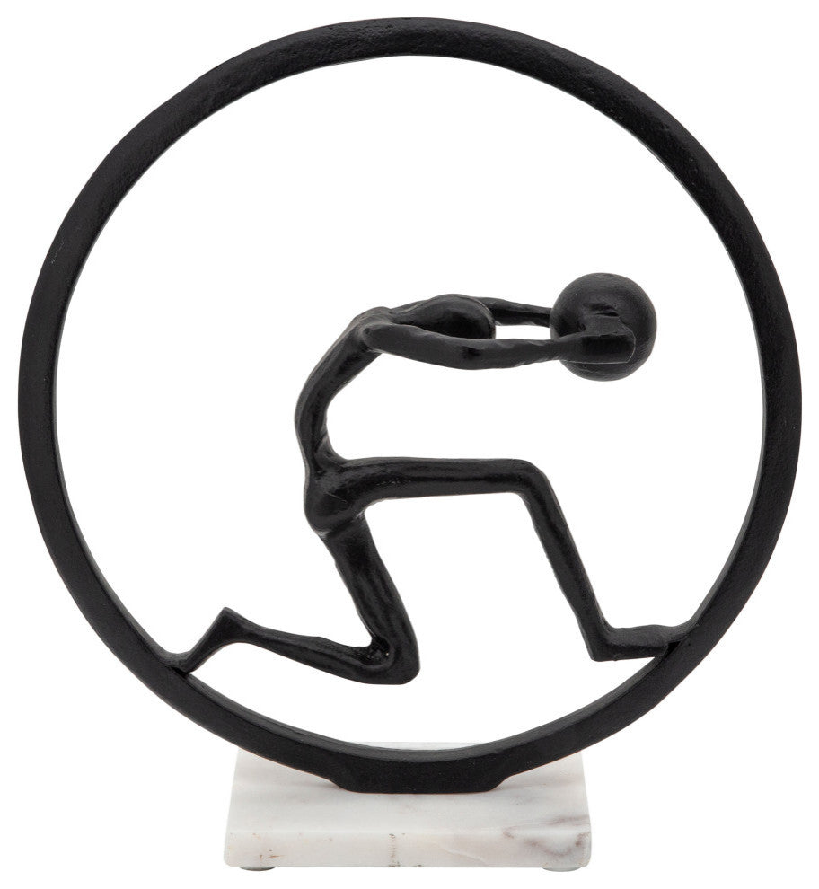 14" Man With Ball On Hand, Black