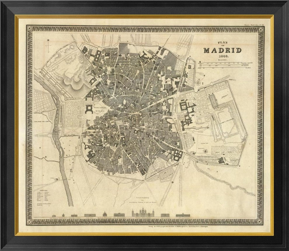 "Madrid, Spain, 1844"  by Society for the Diffusion of Useful Knowledge, 34x30"