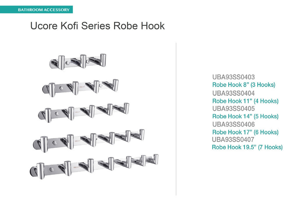 Stainless Steel 4-Prong Robe Hook, 11"