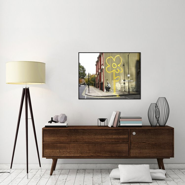 "Pollard Street, London (graffiti attributed to Banksy)"  by Anonymous, 41x31"
