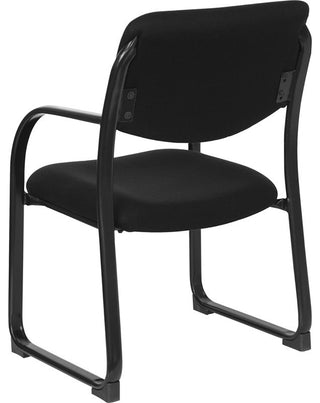 Fabric Executive Side Chair With Sled Base, Black, 23"x20"x34"