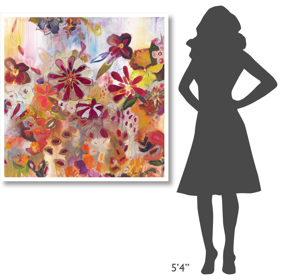 "Whimiscal Moments" Digital Paper Print by Joan Elan Davis, 42"x42"