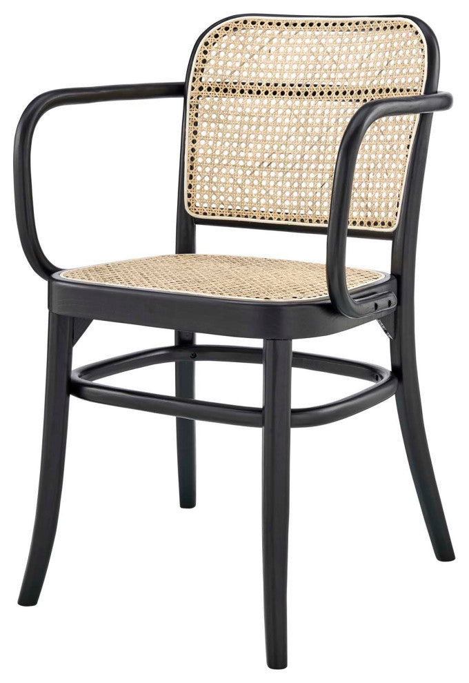 Side Dining Chair, Black, Wood, Modern, Kitchen Bistro Restaurant Hospitality