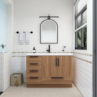 Carla 48" Freestanding Bathroom Vanity, Rosewood