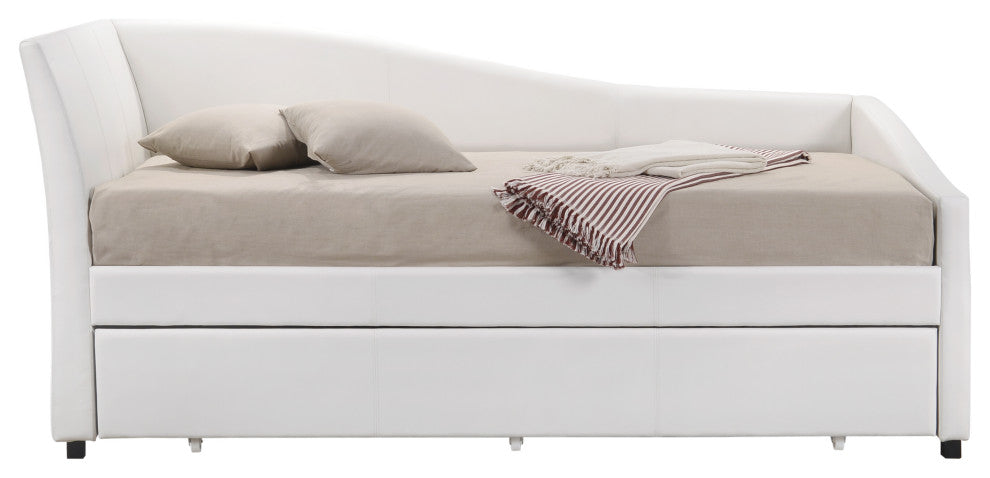 ACME Jedda Daybed and Trundle, Twin Size, White PU