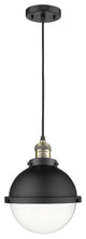 Innovations 201C-BAB-HFS-82-BK Hampden 1 Light 9" Mini Pendant, Matte Black