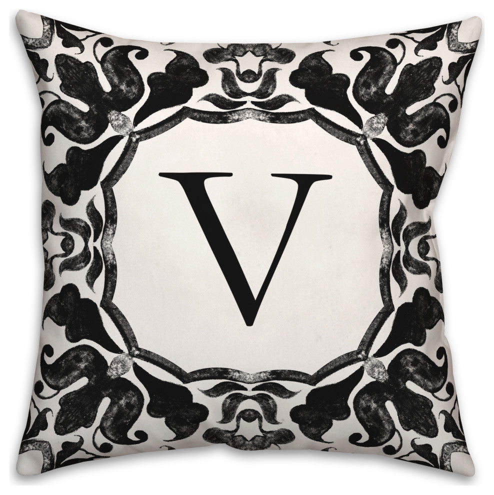 V Monogram 18x18 Indoor / Outdoor Pillow