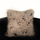 Plutus Gray Gunmetal Two Tone Animal Faux Fur Luxury Throw Pillow, 20"x20"