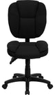 Flash Furniture Mid Back Ergonomic Office Swivel Chair in Black