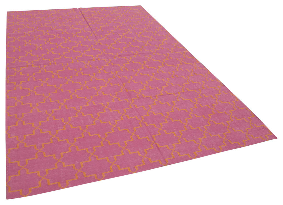 Rug N Carpet - Handmade Wool 6' 0'' x 8' 11'' Flatweave Dhurrie Kilim Rug
