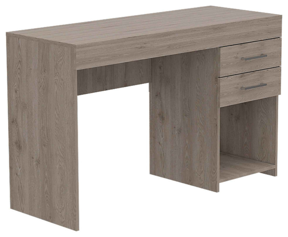 FM FURNITURE Austin Writing Computer Desk, Two Drawers,  One Cabinet